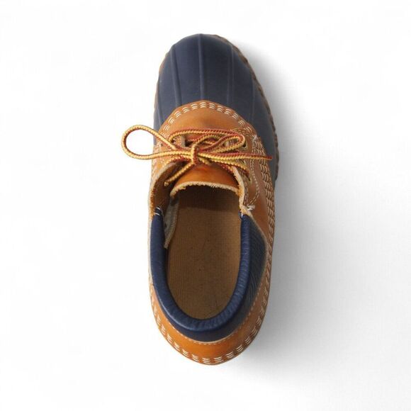 L.L. Bean Vintage Maine Hunting Shoe Ankle Duck Boots Navy / Brown Women's 7 - Picture 10 of 11